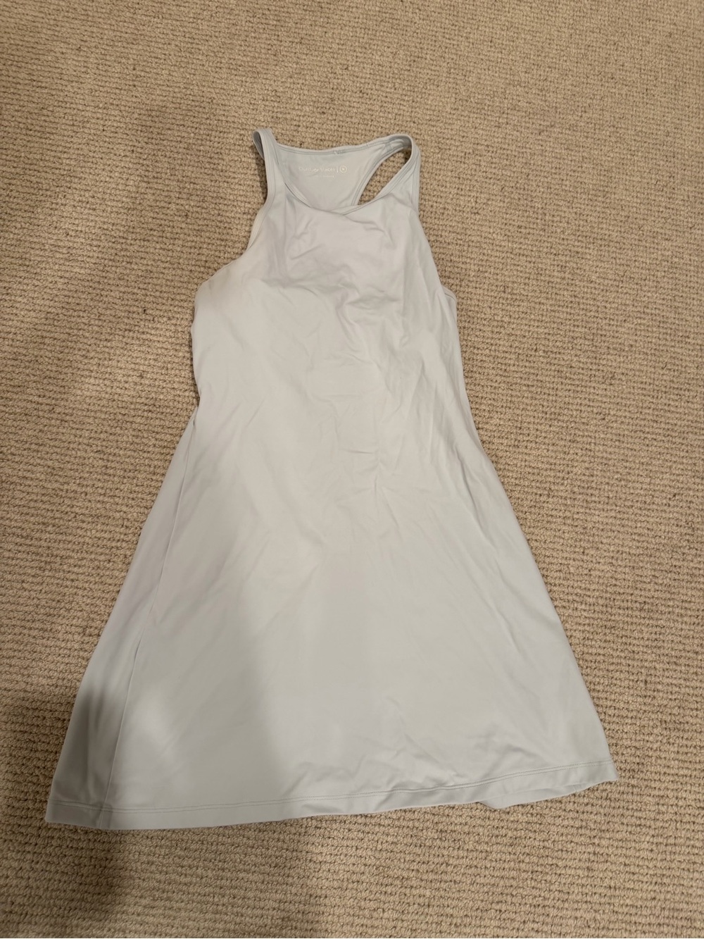 Outdoor Voices Light Gray Racerback A-Line Dress